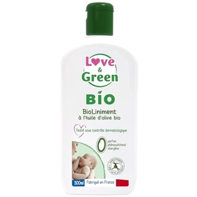 Abbildung von Love &amp; Green BioLiniment zertifiziert Bio ohne Parfüm, 500 ml, hergestellt in Frankreich