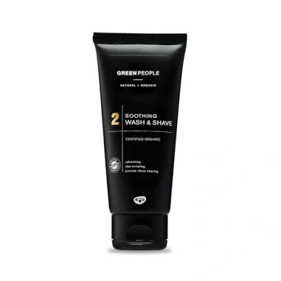 Abbildung von Green People for Men Nr.2 Beruhigendes Rasiergel 100ml Natur &amp; Bio f. d. Mann, 2 in 1 Gel u. Facewash Sanft zu empfindlicher Haut SLS , Paraben Äthanol frei Tierleidfrei vegan