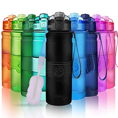 Abbildung von ZORRI Sport Wasserflasche Trinkflasche Bpa Frei Sportflasche, Schwarz, Gr. 700ml 24oz