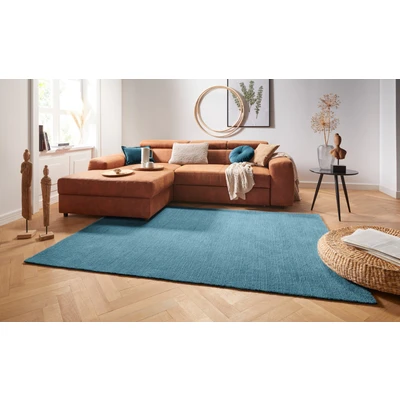 Abbildung von Mint Rugs Supersoft Kurzflor Teppich Modern Flauschig Weich Einfarbig für Wohnzimmer Küche Flur oder Schlafzimmer Petrolblau 200x290 cm, Polyester