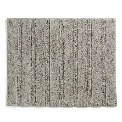 Abbildung von Kela Badematte Megan, 65 cm x 55 cm, 100% Baumwolle, Silbergrau, rutschhemmend, waschbar bis 30 C, geeignet für Fußbodenheizung, 23584