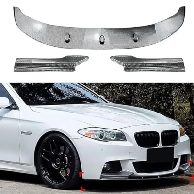 Abbildung von Frontspoiler Lippe Spoilerlippe Splitter Für BMW 5 Series F10 F11 M Sport 2011 2016 2017, Stoßstange Front Spoiler Tuning Auto zubehör,Carbon Fiber Look