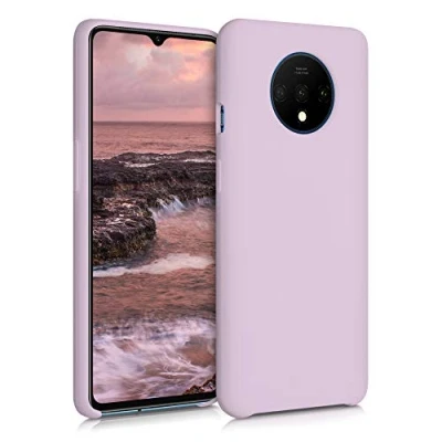 Abbildung von kwmobile Hülle kompatibel mit OnePlus 7T Silikon Handy Case Handyhülle weiche Oberfläche kabelloses Laden Mauve