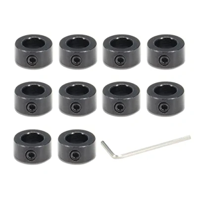 Abbildung von Befenybay 10 Stück schwarze Verschlussmanschette 8 mm Schaftverschlussmanschette T8 Gewindesicherungsring für 3D Drucker CNC Teile (8 schwarz)
