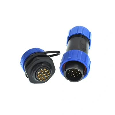 Abbildung von ZBLZGP HE21 12 Pin Stecker 5A 8 12mm Kabel IP68 Wasserdichter Buchse Luftfahrt kreisförmige industrielle LED Beleuchtung