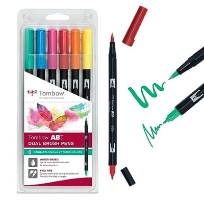 Abbildung von Tombow brush pen ABT dual set Dermatologically 6pcs