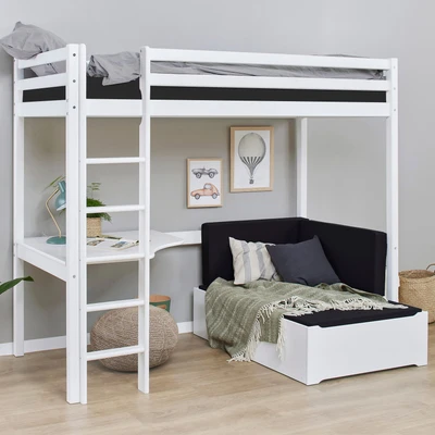 Abbildung von Hoppekids Hochbett &quot;ECO Dream&quot;, Kinderbett mit Schreibtisch &amp; Loungesofa