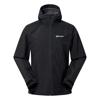 Abbildung von Berghaus Herren Paclite 2.0 Jacke, Leichter, Strapazierfähiger, Stylischer Mantel Übergangsjacke Hardshell Gore Tex Wasserdichte, Schwarz, M EU
