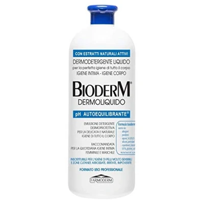 Abbildung von Bioderm Dermoliquido Sanfte Cleanser Für Empfindliche Haut und Intimpflege Säuglings , Erwachsenen Altenpflege ph balanciertes Duschgel Parabene tierversuchsfrei 1000 ml