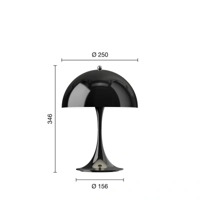 Abbildung von Louis Poulsen LED Akkulampe Panthella 250 schwarz IP44