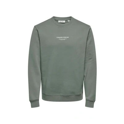 Abbildung von ONLY &amp; SONS Herren ONSCURATED REG Crew Neck Sweat Sweatshirt, Silver Lining, L