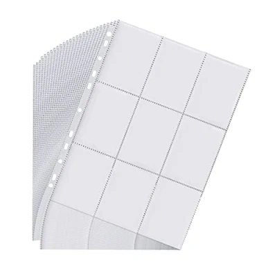 Abbildung von Newpop 40 stück Sammelkarten Hüllen Doppelseitiger 720 pockets, Karten Sleeves Transparent, Leere Sammelmappe Folien 11 Löcher, Sammelkartenzubehör für Pokemon Spielkarte, Basketball/Fußball