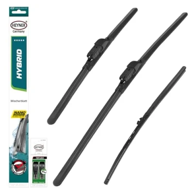 Abbildung von HEYNER® Scheibenwischer Set mit Heckscheibenwischer passend für VW TIGUAN (05.2011 07.2018) HYBRID Flachbalkenwischer Front und Heckwischer
