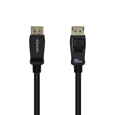 Abbildung von AISENS A149 0430 Displayport zertifiziert V1.4 8K @ 60Hz, DP/M DP/M, Schwarz, 0,5 m