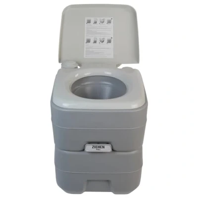 Abbildung von BB Sport Camping Toilette 20 L Angenehme Sitzhöhe Tragbare Reise bis 130 kg Wohnwagen Camper Wohnmobil WC