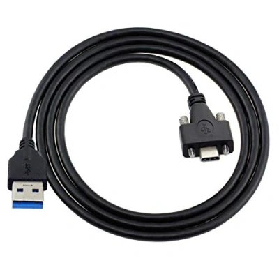 Abbildung von cablecc USB 3.1 Typ C Doppelschraubenverriegelung mit Standard USB3.0 Datenkabel 1,2 m 2 3 Panel Mount (2 m)