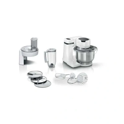 Abbildung von Bosch MUMS2EW20, 3,8 l, Weiß, Schleifen, Kneten, Mixen, Rührer, 2 kg, 1,1 m, 800 g