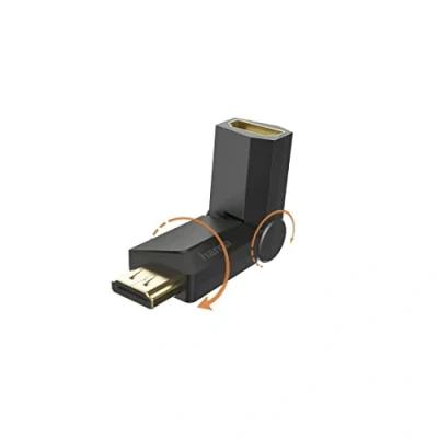 Abbildung von Hama HDMI Adapter Buchse Stecker (eckig, drehbar, kompakt, 4096 x 2160, 2.0b) schwarz