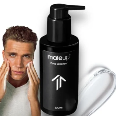Abbildung von MaleUp Face Cleanser Feuchtigkeitsspendende Gesichtsreinigung Sanftes Reinigungsgel alle Hauttypen Hält ca. 2 Monate Porentiefe Reinigung Entfernt Unreinheiten