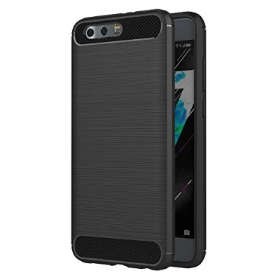 Abbildung von AICEK Honor 9 Hülle, Schwarz Silikon Handyhülle für Huawei Schutzhülle Karbon Optik Soft Case