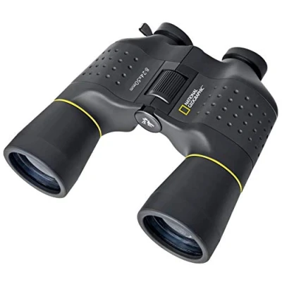 Abbildung von National Geographic Zoom Fernglas 8 24x50 mit Mitteltriebfokussierung und robuster Gummiarmierung inklusive Stativanschluss, Trageriemen Transporttasche