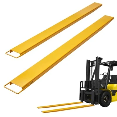 Abbildung von VEVOR 2er Set Gabelverlängerungen 2440 mm Zinkenverlängerung 1,815 Tonnen Tragfähigkeit Gabelzinken Q235 Kohlenstoffstahl einteiliges Design Palettengabelverlängerung Kompatibel mit 106 Gabeln