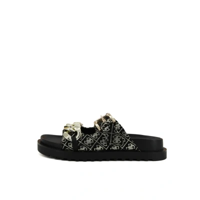Abbildung von Guess Fatema Pantolette flach, Damen, Größe: 40, Mehrfarbig schwarz Schuhe
