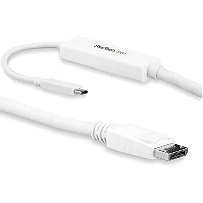 Abbildung von StarTech.com 3m USB C auf DisplayPort Kabel 4K 60Hz Thunderbolt 3 kompatibel Typ Weiß