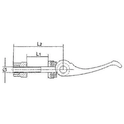 Abbildung von Aluminium Schnellspannhebel Ergotec M6 X 50 Mm Schwarz