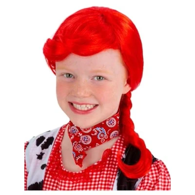 Abbildung von Smiffys Cowgirl Zopfperücke, rot
