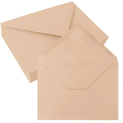 Abbildung von JAGERGREEN 50 Stück Briefumschläge B6 Braun, 137x193 mm 150 g/m² Umschläge Selbstklebend mit Nassklebung, Briefumschlag ohne Fenster, Kuvert für Grußkarten, Geburtstagskarten, Einladungen, Hochzeit