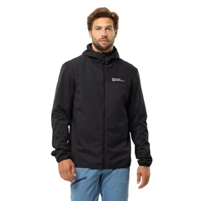 Abbildung von Jack Wolfskin Feldberg Hoody Outdoorjacke, Herren, Größe: Small, Black