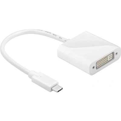Abbildung von Goobay USB C auf DVI Adapter, weiß