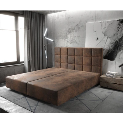 Abbildung von DELIFE Boxspringbett Dream Fine, Mikrofaser Braun 180x200 cm