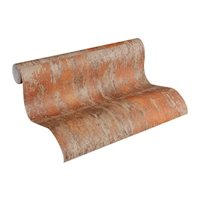 Abbildung von living walls Vliestapete &quot;Materials&quot;, Rost Optik Metall Effekte abstrakt, Tapete Rostoptik Metallic Tapeten Wohnzimmer Schlafzimmer Küche Flur