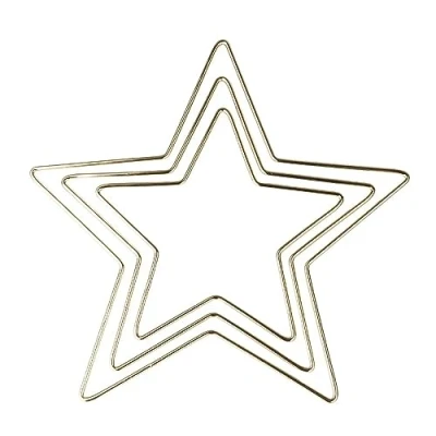 Abbildung von Ideen mit Herz Metallringe in Sternform Metallsterne 3 mm stark Stück Verschiedene Größen: Ø 14 cm, 18 22 cm ideal zum Deko Anhänger Basteln, Fensterdeko, Sterne (Silber)