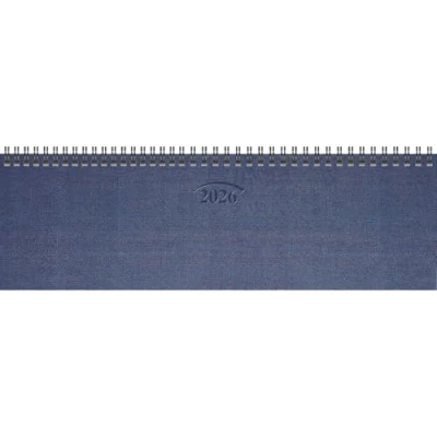 Abbildung von Brunnen Querkalender 777 32,6x10,2cm 1 Woche/2 Seiten Karton blau 2026