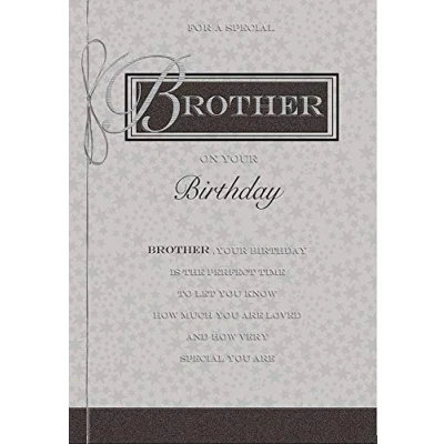 Abbildung von Piccadilly Greetings Traditionelle Geburtstagskarte für Bruder, 25,4 x 17,8 cm