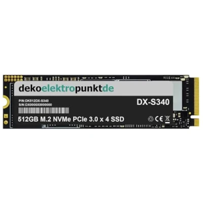 Abbildung von dekoelektropunktde 512GB M.2 NVMe Gen3 SSD Festplatte passend für Synology DiskStation DS923+, Alternatives Ersatzteil 2280 PCIe 3.0 x 4