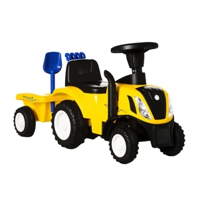 Abbildung von HOMCOM Rutscher Tettraktor Kinderfahrzeug Rutscherfahrzeug mit Hupe, Anhänger, (Kinderauto, 1 tlg., Kinder Rutschauto), für von 2 Jahre