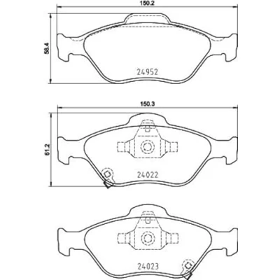 Abbildung von HELLA 8DB 355 025 321 Bremsbelagsatz mit akustischer Verschleißwarnung TOYOTA: Yaris III Schrägheck, Kastenwagen
