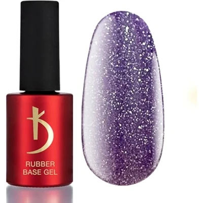 Abbildung von K Professional Rubber Base Gel Coat Shimmer Violet Glitter Reflective Nail Polish 15ml Unterlack Violett Glitzer UV Nagellack Nägel LED
