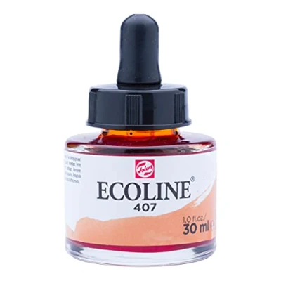 Abbildung von Talens Ecoline Aquarell Konzentrat Nr. 407 Ocker dunkel 30 ml