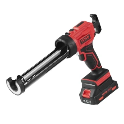 Abbildung von VEVOR Akku Kartuschenpistole Kartuschenpresse Silikonpistole (20 V, für 300 ml Kartuschen, bis zu 270 kg, 4 Gang einstellbare Drehzahl, Inkl. und Ladegerät) Kompatibel mit Acrylsäure, Klebstoffe