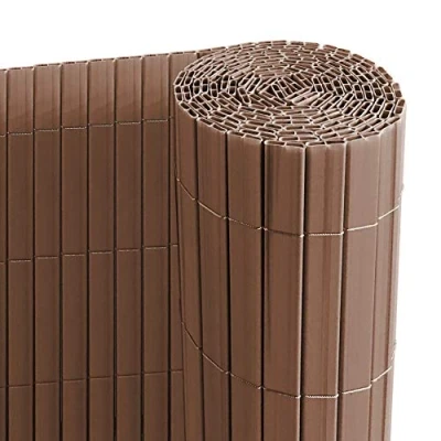 Abbildung von Ribelli® PVC Sichtschutzmatte mit Steg, extra stabil Sichtschutzzaun Sichtschutz Zaun Balkon Windschutz (140 x 500 cm, braun)