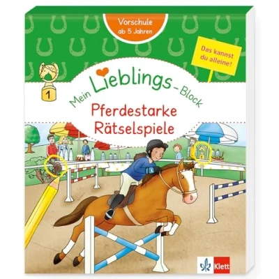 Abbildung von Klett Mein Lieblings Block Pferdestarke Rätselspiele: Vorschule, ab 5 Jahren, Das kannst du alleine!