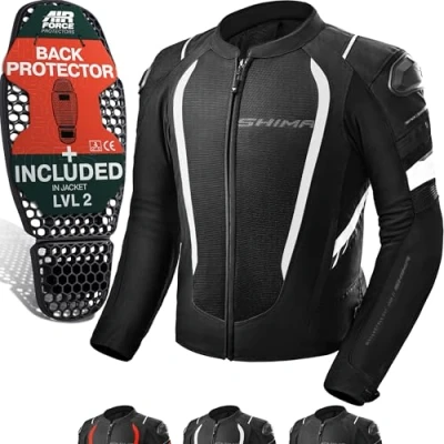 Abbildung von SHIMA Herren Meshpro 2.0 Motorradjacke, Weiß, M EU