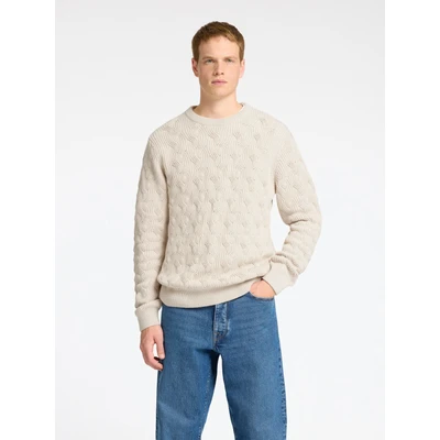 Abbildung von Selected Homme Slhcallis CREW NECK NOOS Strickpullover, Herren, Größe: Small, Oatmeal