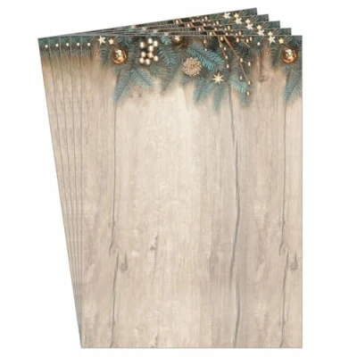 Abbildung von Sigel Weihnachtspapier A4 90g 25 Blatt Golden Greens