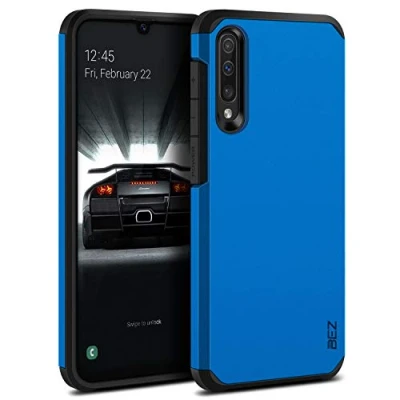 Abbildung von BEZ Samsung Galaxy A50 Hülle, A30s Handyhülle Tasche Stoßfestes Kompatibel für / A30s, [Heavy Duty Serie] Outdoor Dual Layer Armor Case Handy Schutzhülle Robuste, Blau